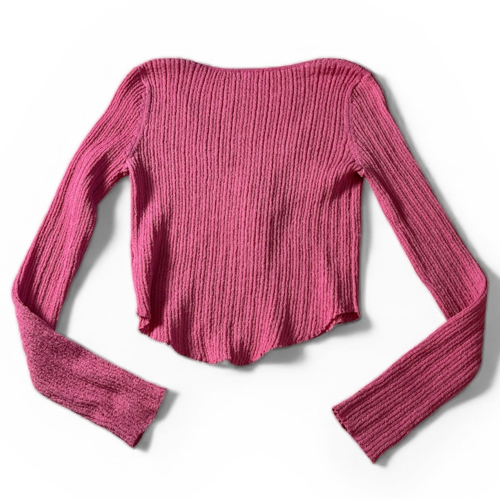 POL Ribbed Knit Sweater Top Large - Picture 5 of 6
